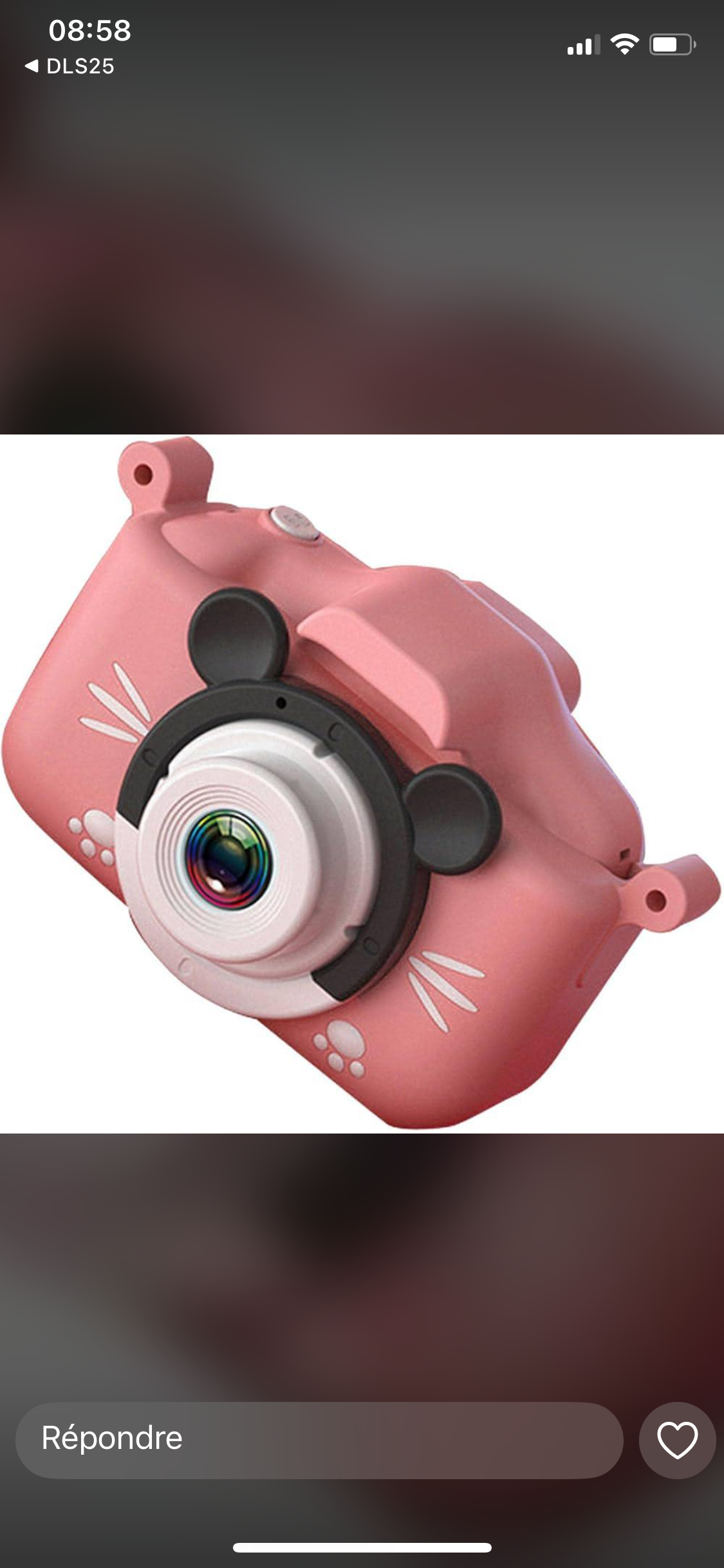 G _tab Appareil Photo Numérique Enfants 3Mpx Appareil Photo Jouet Filtres Jeux Vidéo Cadeau + Carte 32Go (Rose)