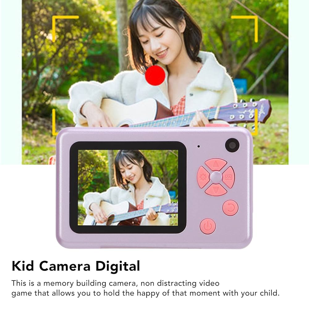 Keenso 2.4in Kids Camera Toys, 4K 4000W Caméra Vidéo Numérique pour Enfants à Double Caméra pour l'anniversaire de Noël