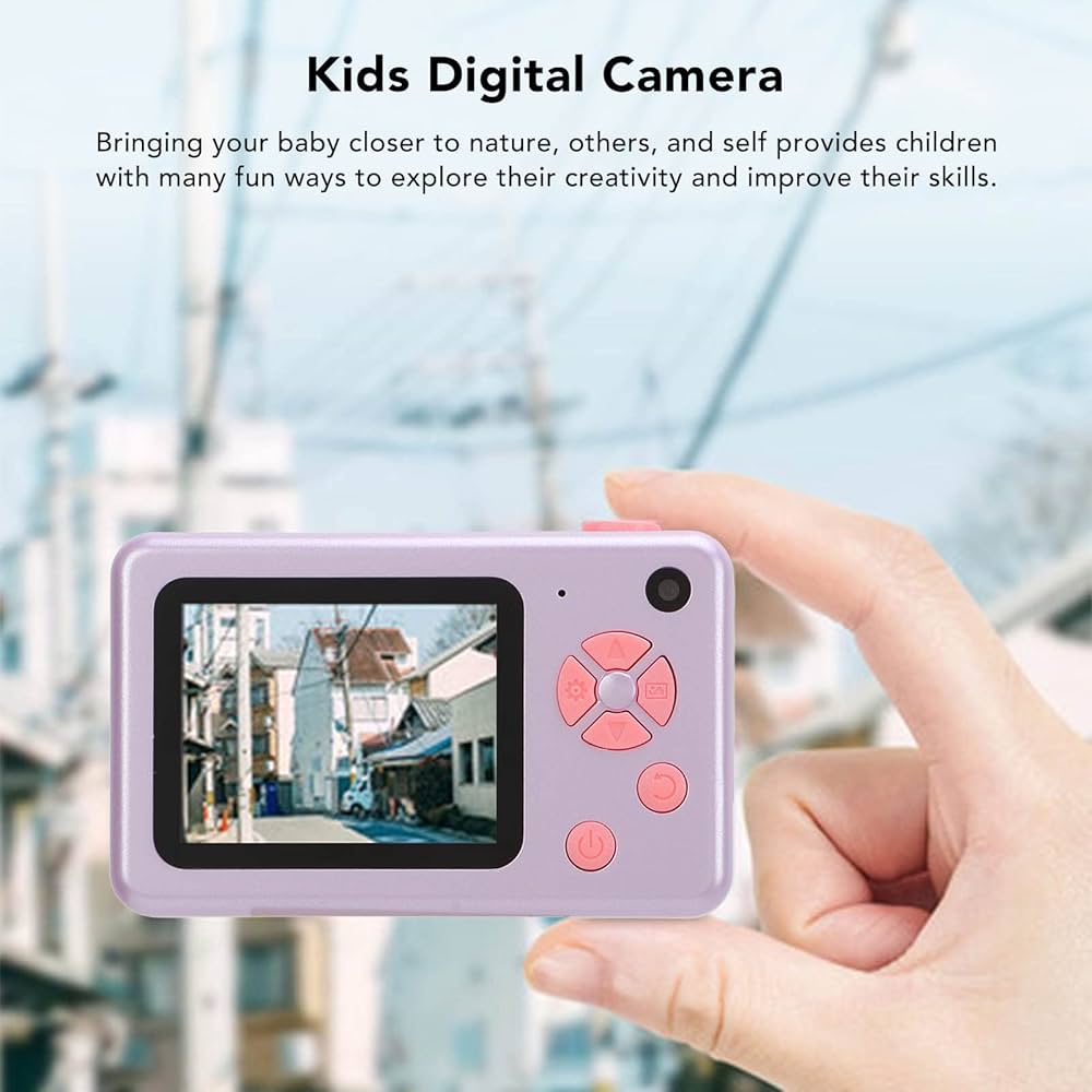 Keenso 2.4in Kids Camera Toys, 4K 4000W Caméra Vidéo Numérique pour Enfants à Double Caméra pour l'anniversaire de Noël