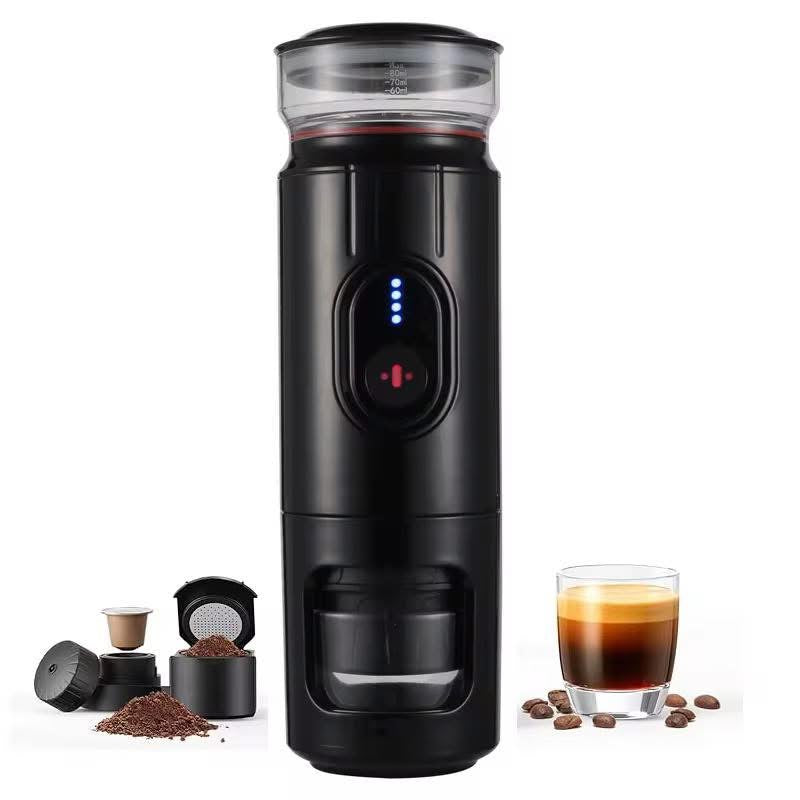 Machine à expresso portable, mini cafetière expresso USB, café moulu compatible, petite machine à café moulu à capsules manuelle de voyage de 18 bars, pour le camping, le bureau et la maison