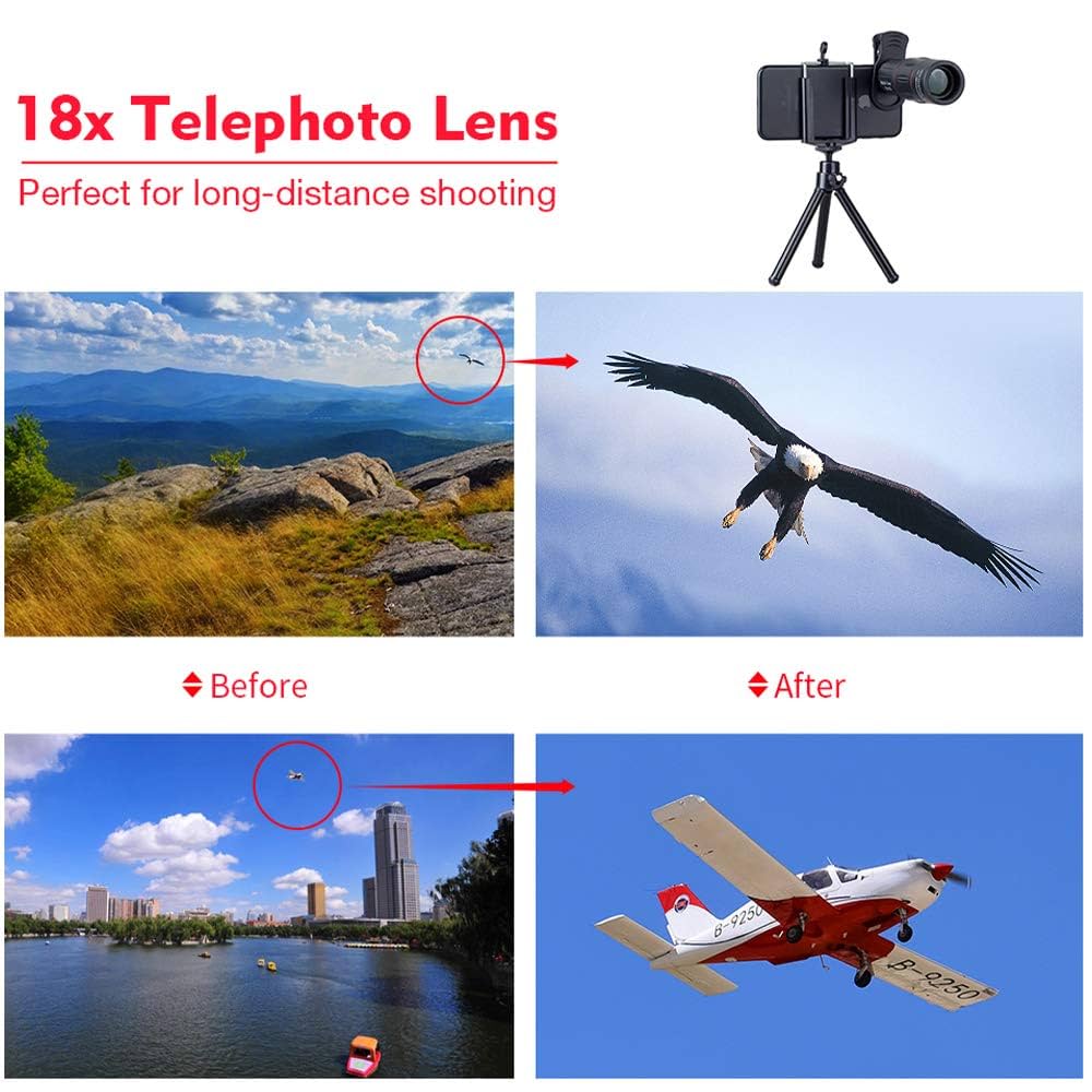 18x25 Télescope Zoom Lens Monocular Lentille de Caméra de Téléphone Portable pour Les Sports de Chasse de Camping