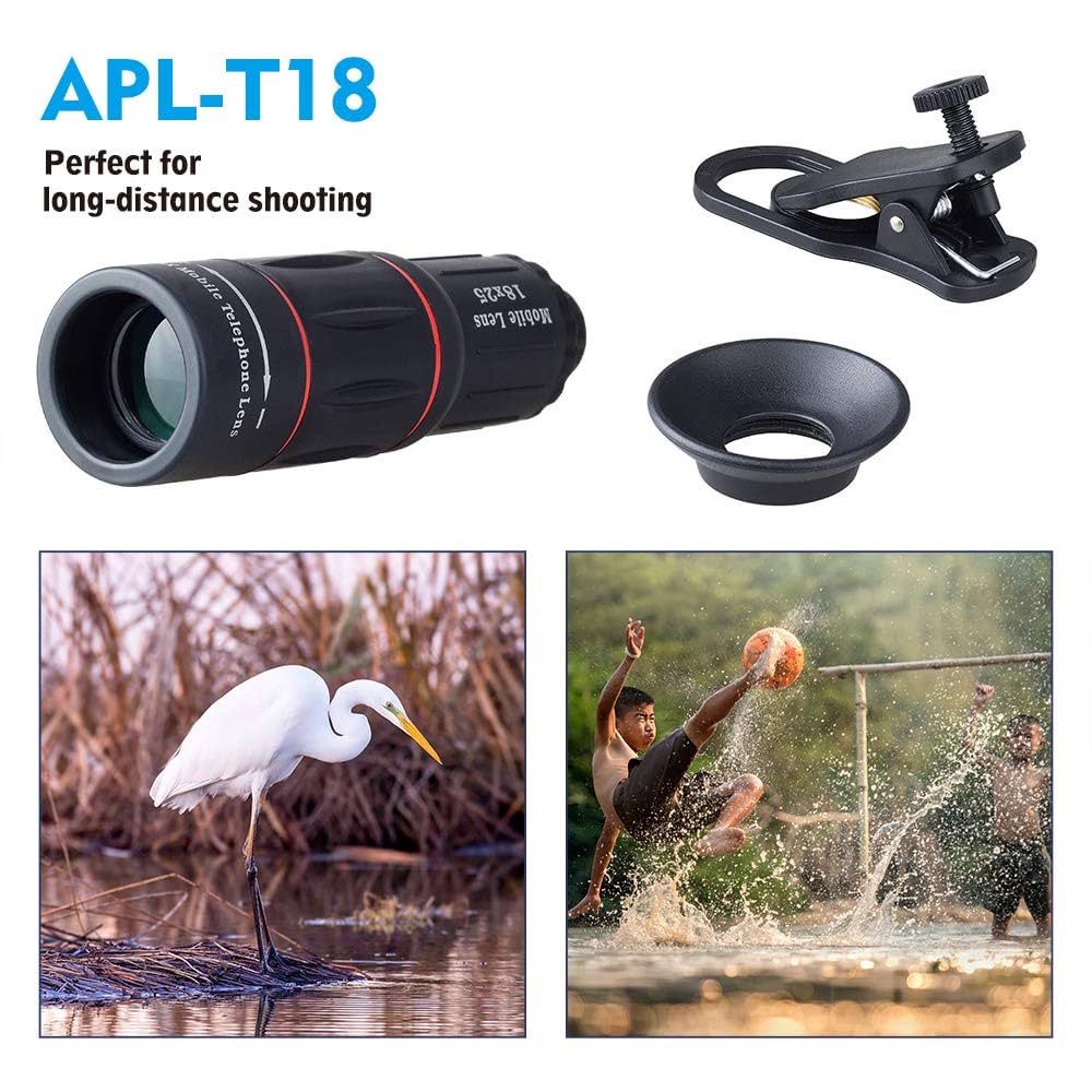 18x25 Télescope Zoom Lens Monocular Lentille de Caméra de Téléphone Portable pour Les Sports de Chasse de Camping