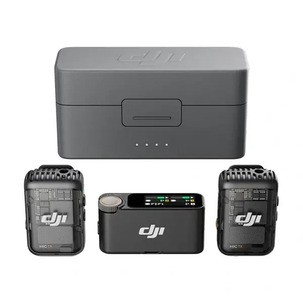 Micro cravate DJI Mic 2 – Microphone professionnel – écran OLED 1″ – réduction intelligente du bruit – portée 250m – 8Go – fixation magnétique – 18h d’autonomie – boitier de recharge