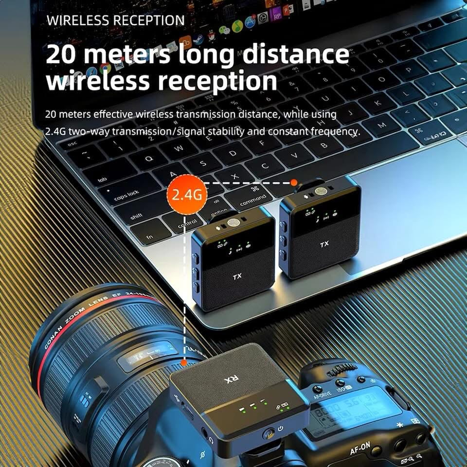 SX31 - Microphone Cravate sans fil 3 en 1 pour iPhone et Android
