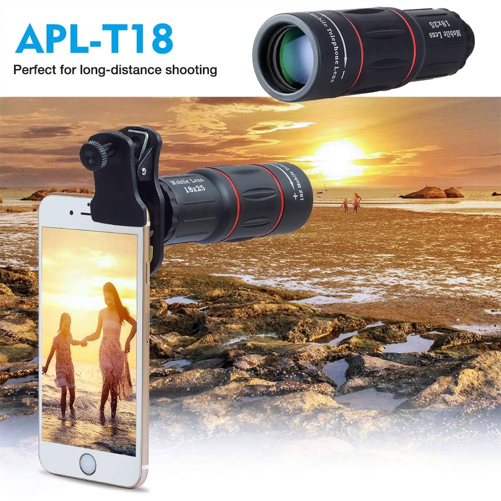 18x25 Télescope Zoom Lens Monocular Lentille de Caméra de Téléphone Portable pour Les Sports de Chasse de Camping
