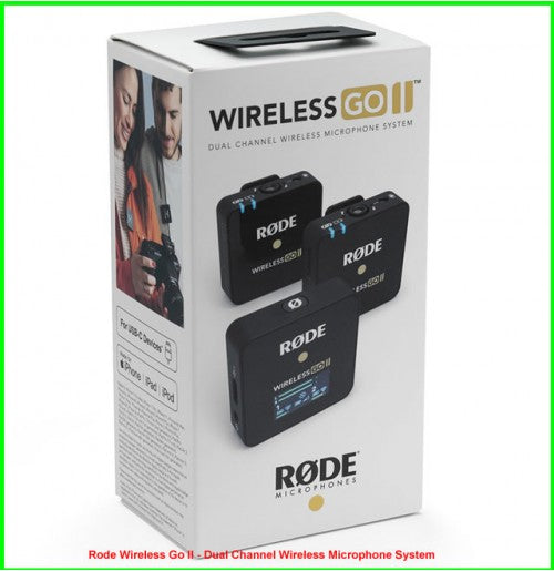 Rode Système De Microphone Sans Fil à Double Canal Rode Wireless Go II, Noir (numéro De Modèle : WIGOII)