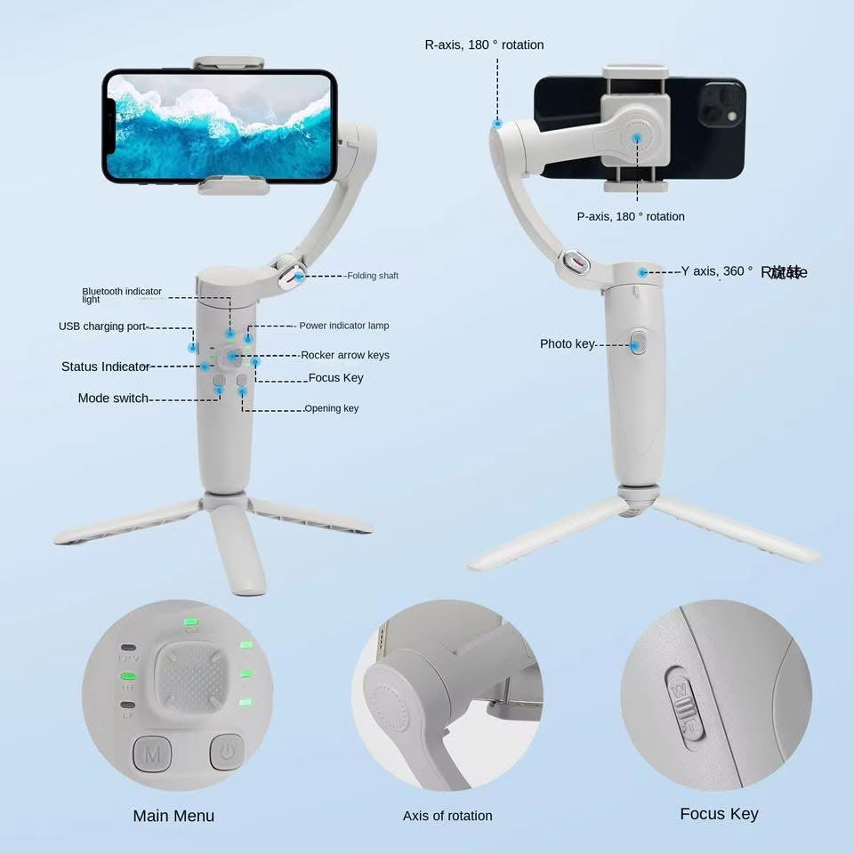 Merak One M1 - Stabilisateur à 3 Axes pour Téléphon