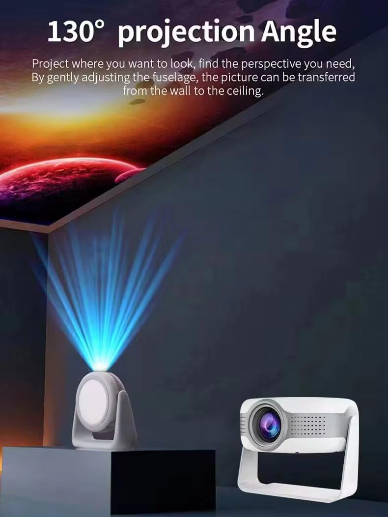 Projecteur intelligent rechargeable Dkian K1 Android 11.0 4K DLP 720P Portable à piles avec mise au point automatique et Keystone automatique WiFi HDMI Screencast OTT Lampe de nuit et bien d'autres fonctionnalités