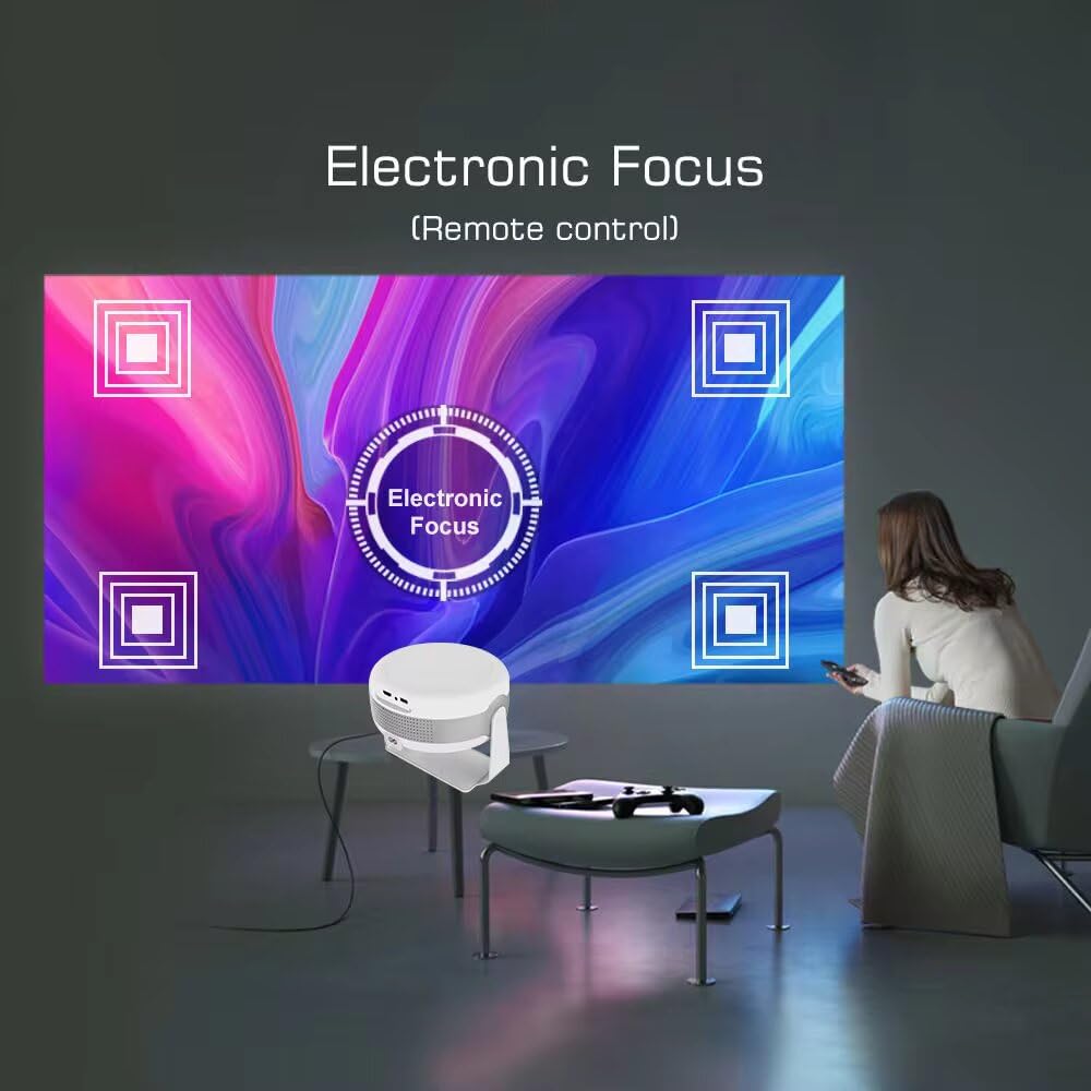 Projecteur intelligent rechargeable Dkian K1 Android 11.0 4K DLP 720P Portable à piles avec mise au point automatique et Keystone automatique WiFi HDMI Screencast OTT Lampe de nuit et bien d'autres fonctionnalités