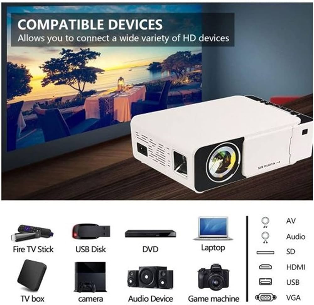 Projecteur intelligent LED HD Borrego T5 Multimédia Home Cinéma disponible uniquement à Niamey