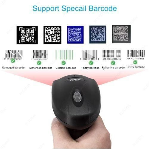 Scanner De Codes-barres 1D Lecteur De Codes-barres Sans Fil Portable Déclenchement Manuel/Numérisation Continue Automatique Prise En Charge Du Code Papier Compatible Avec Windows Android Mac