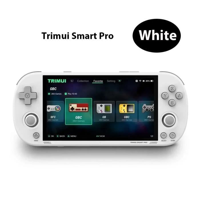 TRIMUI SMART PRO Console de Jeu Portable Avec Carte SD 64 Go, Plus de 12 000 Jeux, Processeur Linux A133P, Écran 12,7 cm, Console Vidéo Rétro, Cadeau Pour Garçons et Filles - Avec Étui