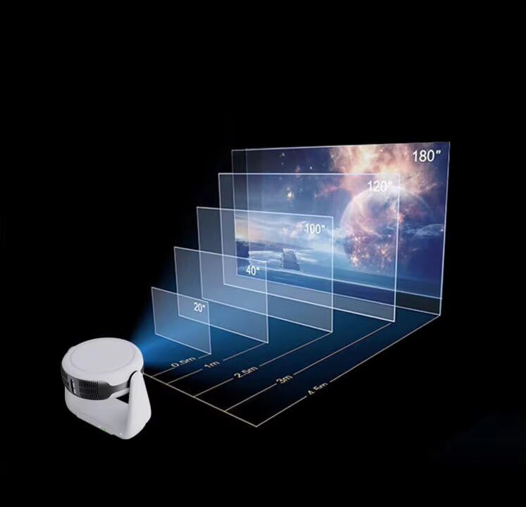 Projecteur intelligent rechargeable Dkian K1 Android 11.0 4K DLP 720P Portable à piles avec mise au point automatique et Keystone automatique WiFi HDMI Screencast OTT Lampe de nuit et bien d'autres fonctionnalités