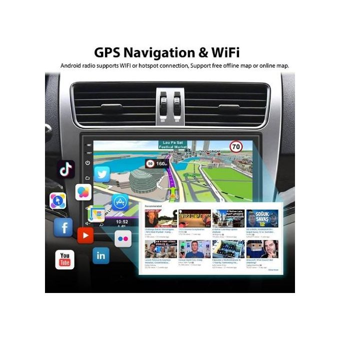 Poste auto pour la voiture 7 pouces android Bluetooth écran tactile Wi-Fi