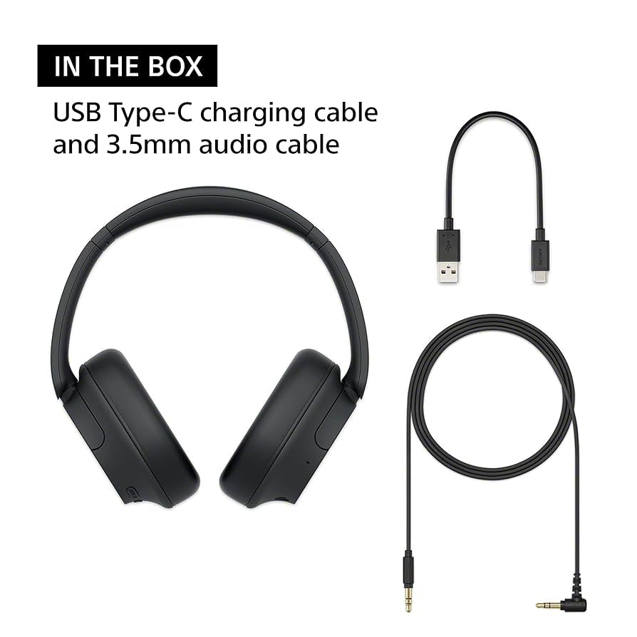 Casque sans fil antibruit Sony WH-CH720N, Bluetooth supra-auriculaire, avec microphone et Alexa intégré, noir, neuf