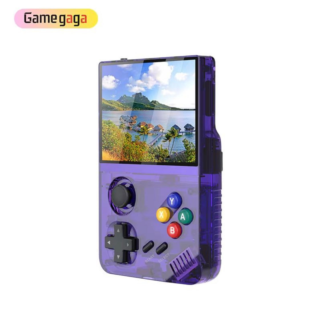 Console de Jeux,R36s Console de Jeu Portable, Carte TF 128 Go, Console de Jeu Portable rétro IPS 3,5 Pouces avec Batterie 3500 mAh (128G)
