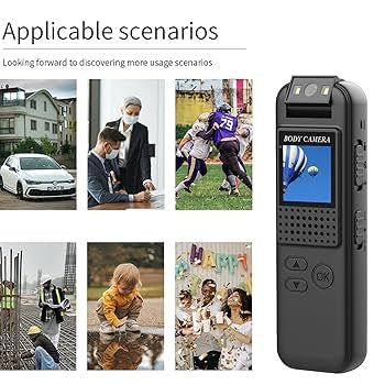 CS08 Caméra de sport avec clip arrière 1080p Écran LCD numérique pour extérieur Caméscope Vélo DVR Enregistreur Caméra corporelle Objectif rotatif à 180 degrés