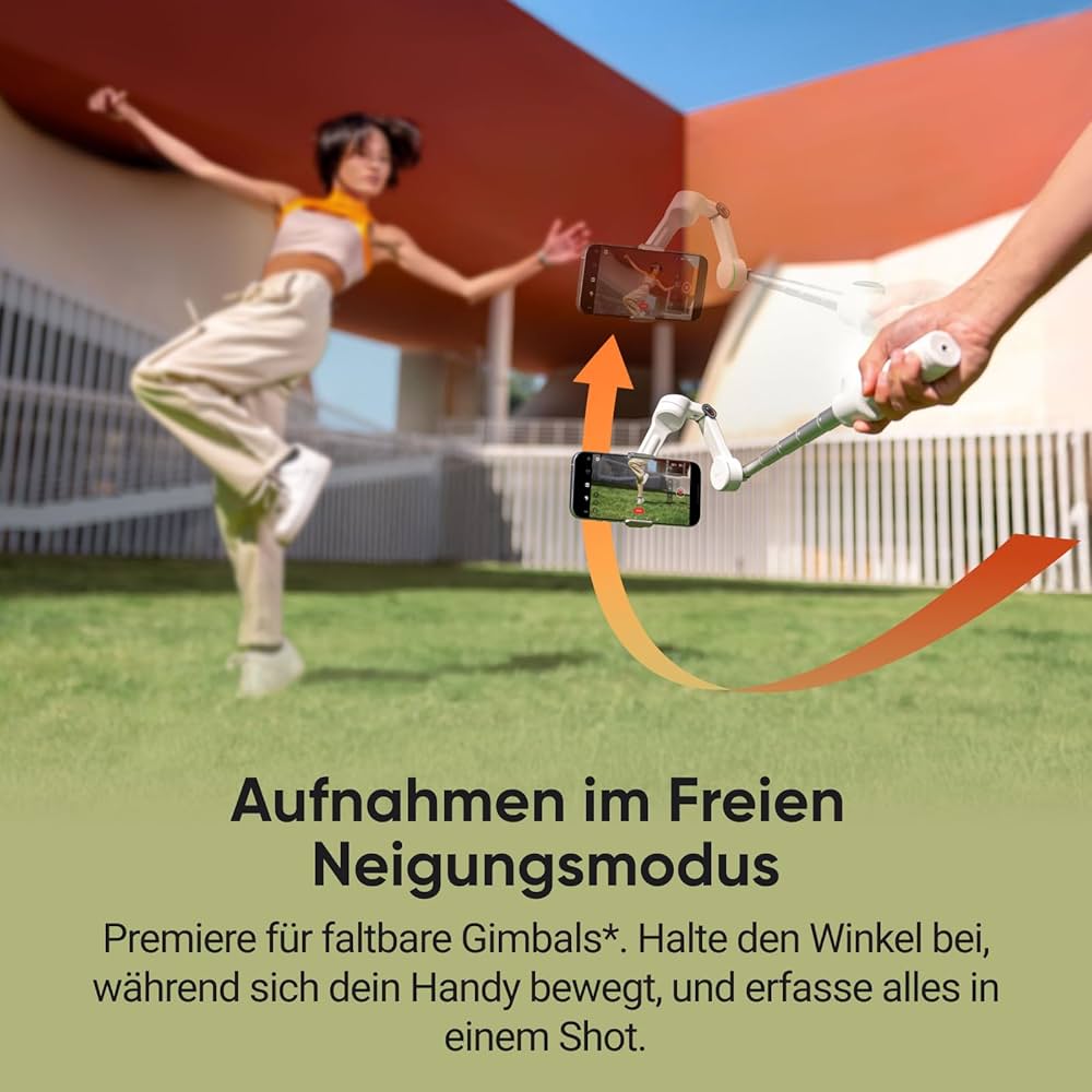 Insta360 Flow 2 Pro Blanc - Cardan IA pliable, suivi dans plus de 200 applications avec Apple DockKit, suivi panoramique multi-personnes et 360°, trépied/perche à selfie intégré, stabilisateur portable pour iPhone/Android