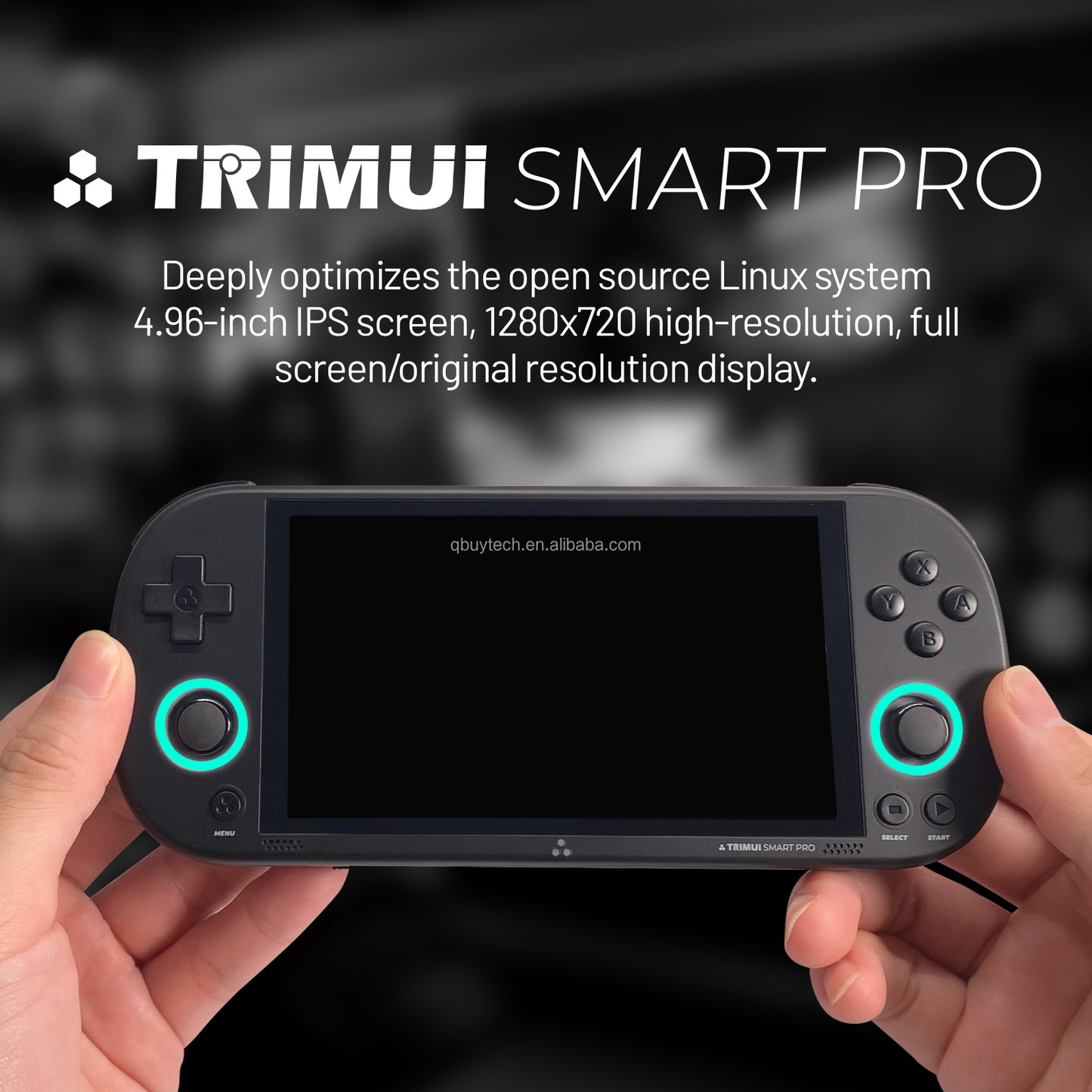 TRIMUI SMART PRO Console de Jeu Portable Avec Carte SD 64 Go, Plus de 12 000 Jeux, Processeur Linux A133P, Écran 12,7 cm, Console Vidéo Rétro, Cadeau Pour Garçons et Filles - Avec Étui