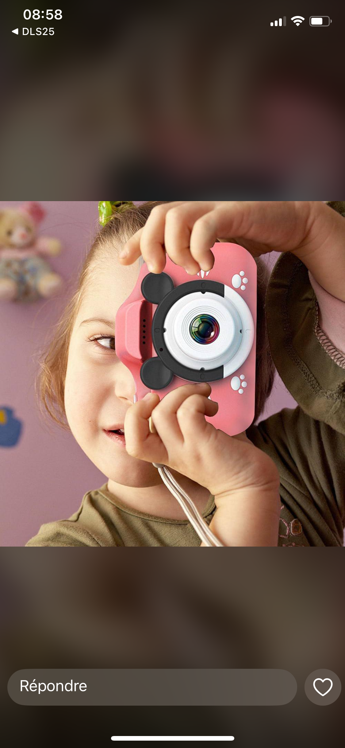 G _tab Appareil Photo Numérique Enfants 3Mpx Appareil Photo Jouet Filtres Jeux Vidéo Cadeau + Carte 32Go (Rose)