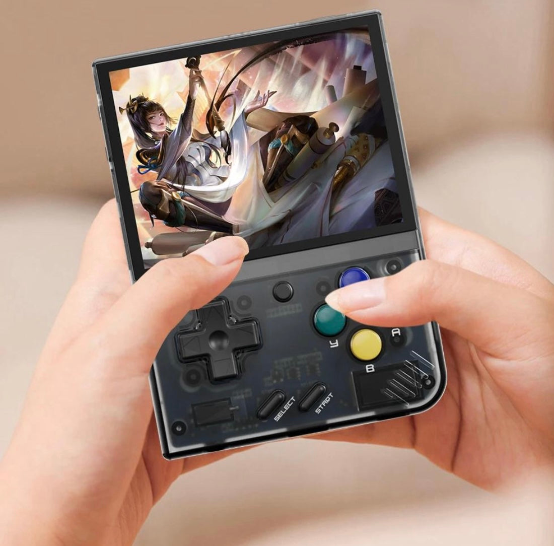 Console de Jeux,R36s Console de Jeu Portable, Carte TF 128 Go, Console de Jeu Portable rétro IPS 3,5 Pouces avec Batterie 3500 mAh (128G)