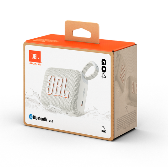 JBL Go 4 - Enceinte Bluetooth ultra-portable, étanche et résistante à la poussière, son puissant et professionnel avec basses puissantes, batterie intégrée de 7 heures, fabriquée en partie à partir de matériaux recyclés (NOIR/BLANC