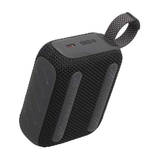 JBL Go 4 - Enceinte Bluetooth ultra-portable, étanche et résistante à la poussière, son puissant et professionnel avec basses puissantes, batterie intégrée de 7 heures, fabriquée en partie à partir de matériaux recyclés (NOIR/BLANC
