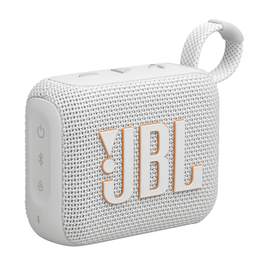 JBL Go 4 - Enceinte Bluetooth ultra-portable, étanche et résistante à la poussière, son puissant et professionnel avec basses puissantes, batterie intégrée de 7 heures, fabriquée en partie à partir de matériaux recyclés (NOIR/BLANC
