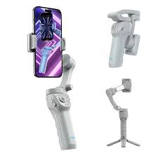 TOKQI M01 Stabilisateur de Téléphone à Main 3 Axes Antivibrations, Support Pliable avec Trépied et Lumière de Remplissage pour Selfie, Idéal pour Vlogging et Enregistrement de Vidéos TikTok sur iPhone et Android