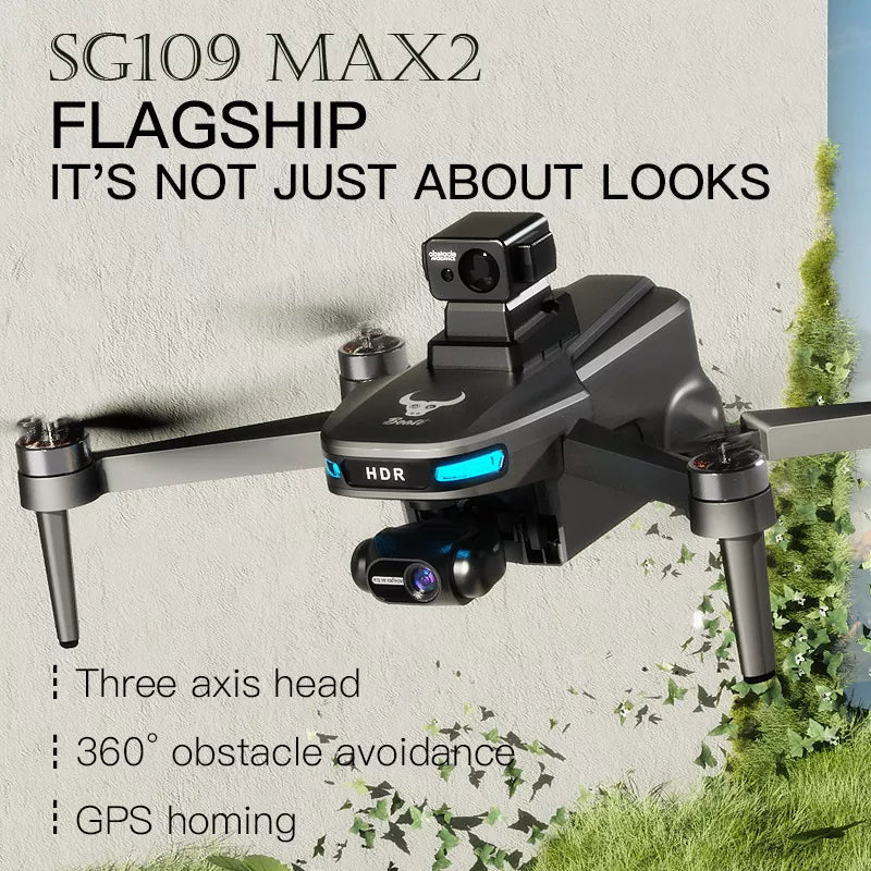 Drone X-Verse ZLL SG109 MAX2 4K, <250 g, nacelle 3 axes, détection d'obstacles à 360°, moteur brushless professionnel, autonomie de 30 min, 1 batterie