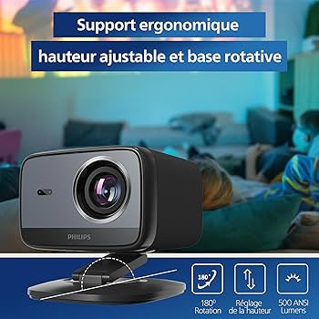 Philips, Neopix 450 Smart, Vidéoprojecteur 4K, Google TV, résolution Native 1080p, 500 Lumens ANSI, Wi-FI 6, Son Stéréo10 Watts, Partage d'écran sans Fil.