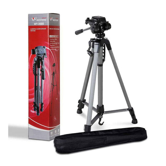 Weifeng WT3520 Trépied compact léger et robuste noir pour appareil photo reflex numérique, caméscope, téléphone, GoPro, avec étui de transport