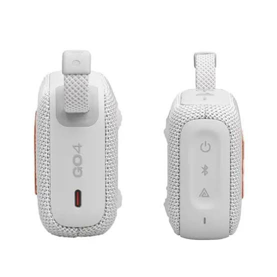 JBL Go 4 - Enceinte Bluetooth ultra-portable, étanche et résistante à la poussière, son puissant et professionnel avec basses puissantes, batterie intégrée de 7 heures, fabriquée en partie à partir de matériaux recyclés (BLANC