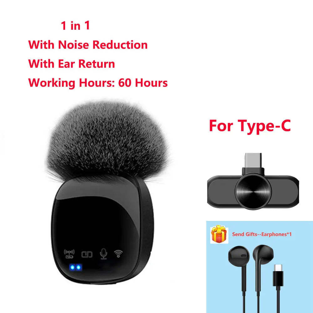 Nouveau microphone sans fil R8 TYPE-C pour téléphones Android, iPhone et iOS
