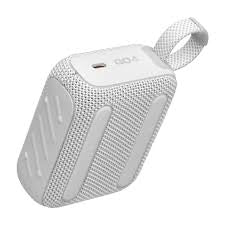 JBL Go 4 - Enceinte Bluetooth ultra-portable, étanche et résistante à la poussière, son puissant et professionnel avec basses puissantes, batterie intégrée de 7 heures, fabriquée en partie à partir de matériaux recyclés (BLANC