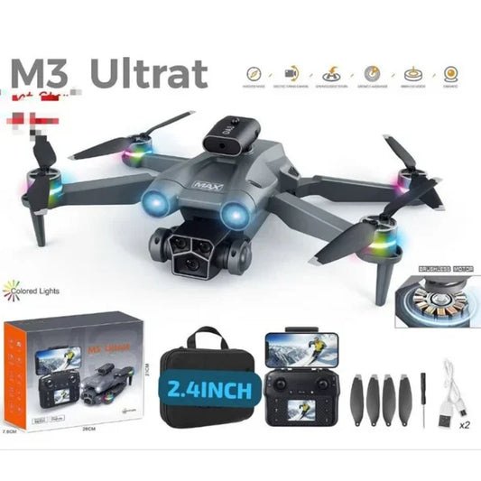 Drone M3/Y3 Ultrat Brushless 8K – Drone RC professionnel avec caméra HD, évitement d'obstacles et hélices pliables