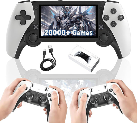 M25 Console de Jeu Portable,20271+ Jeux,20+ Émulateurs,Système EmuELEC,Console de Jeu rétro avec Contrôleur sans Fil,Écran LCD IPS de 4,3″ Console de Jeux vidéo,30 Langues Console retrogaming (64G)