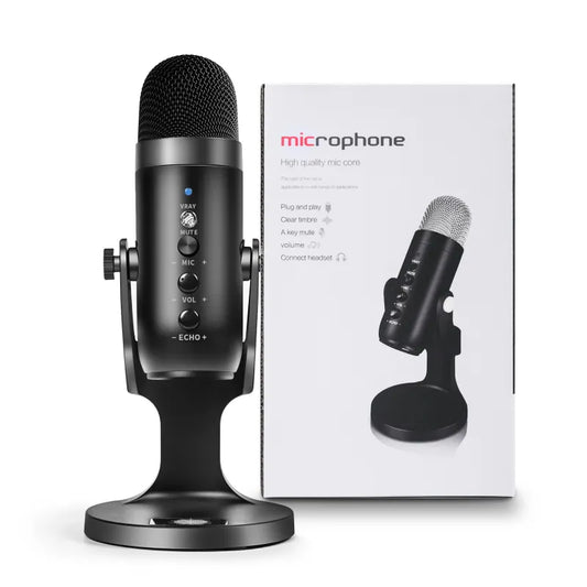 Microphone USB professionnel Jmary MC-PW8 pour podcasting, jeux, streaming et enregistrements avec réduction du bruit
