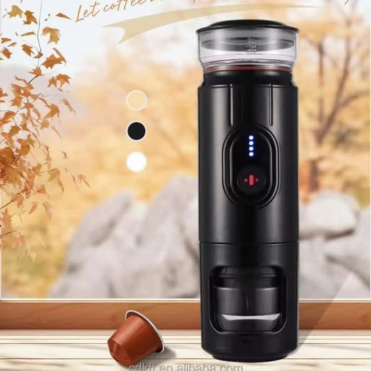 Machine à expresso portable, mini cafetière expresso USB, café moulu compatible, petite machine à café moulu à capsules manuelle de voyage de 18 bars, pour le camping, le bureau et la maison