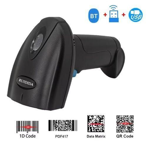 Scanner De Codes-barres 1D Lecteur De Codes-barres Sans Fil Portable Déclenchement Manuel/Numérisation Continue Automatique Prise En Charge Du Code Papier Compatible Avec Windows Android Mac