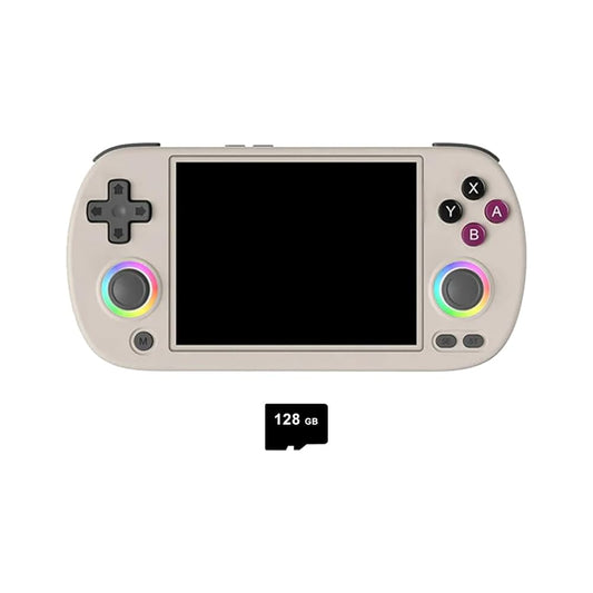 Console de jeu portable rétro RG40XX H Console de jeu rétro RG40XXH 64 jeux préchargés sur carte TF Plus de 5 000 jeux portables Système Linux 64 bits Écran IPS 4,0 pouces Wi-Fi Bluetooth Sortie HD et TV Gris
