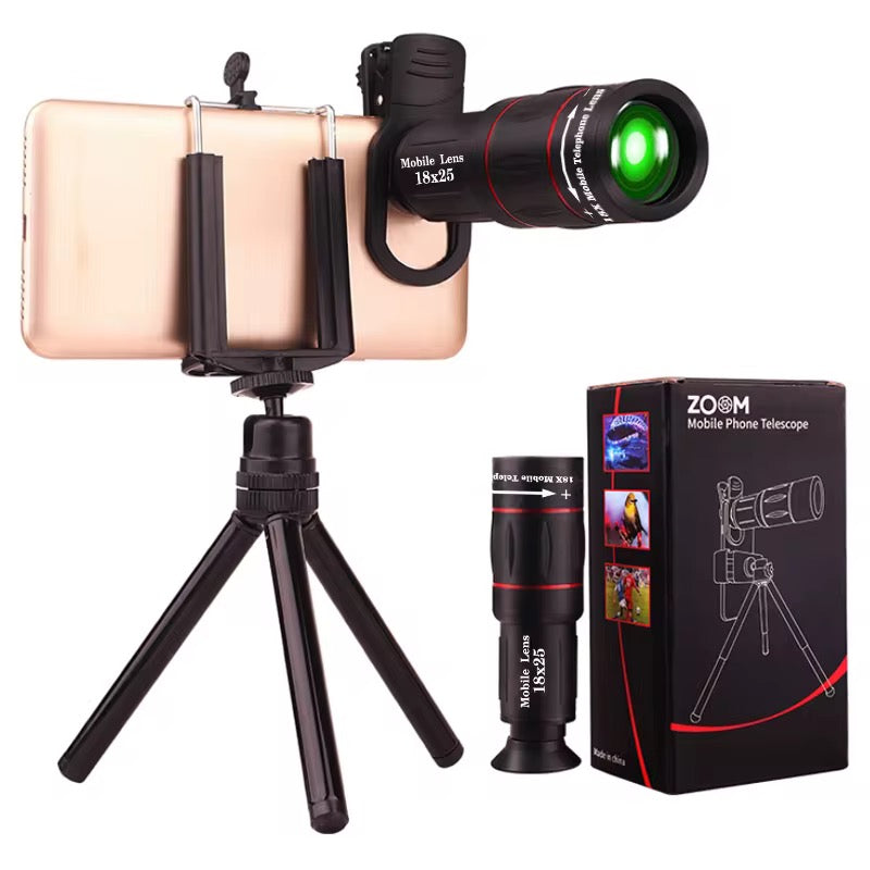 18x25 Télescope Zoom Lens Monocular Lentille de Caméra de Téléphone Portable pour Les Sports de Chasse de Camping