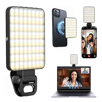 Lampe vidéo LED M20 RGB, éclairage portable à 360°, rechargeable 3 000 mAh, IRC 95+, 2 500-9 000 K, aimant permanent, clip pour téléphone