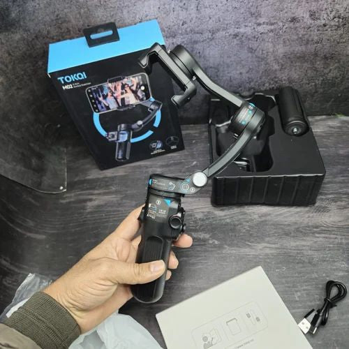 TOKQI M02 - Stabilisateur à 3 Axes Téléphone Mobile