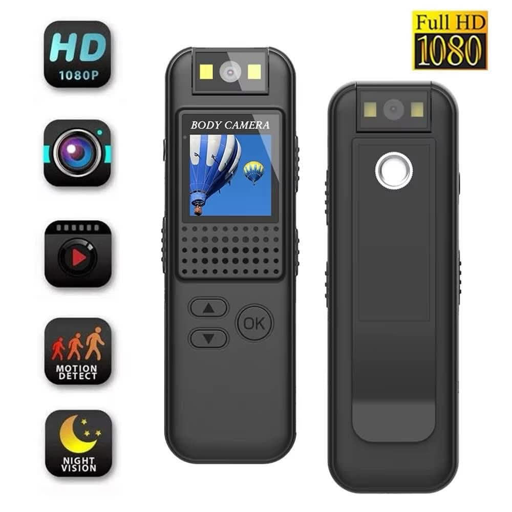 CS08 Caméra de sport avec clip arrière 1080p Écran LCD numérique pour extérieur Caméscope Vélo DVR Enregistreur Caméra corporelle Objectif rotatif à 180 degrés