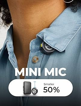 Micro cravate sans fil HOLLYLAND LARK M2 – Type-C & Lightning – 10h d’autonomie – Réduction de bruit – Portée de transmission de 300 mètres – 2 transmetteurs et 3