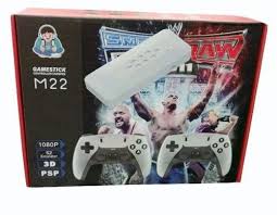 M22 Console de jeu rétro, bâton de jeu nostalgique sans fil avec sortie HDMI haute définition 4 K 1080 P, 52 émulateurs classiques, construit en 20000+ jeux, stick de jeu vidéo (M22-64