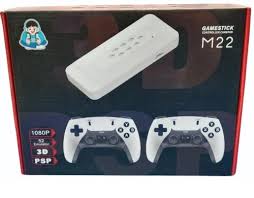 M22 Console de jeu rétro, bâton de jeu nostalgique sans fil avec sortie HDMI haute définition 4 K 1080 P, 52 émulateurs classiques, construit en 20000+ jeux, stick de jeu vidéo (M22-64