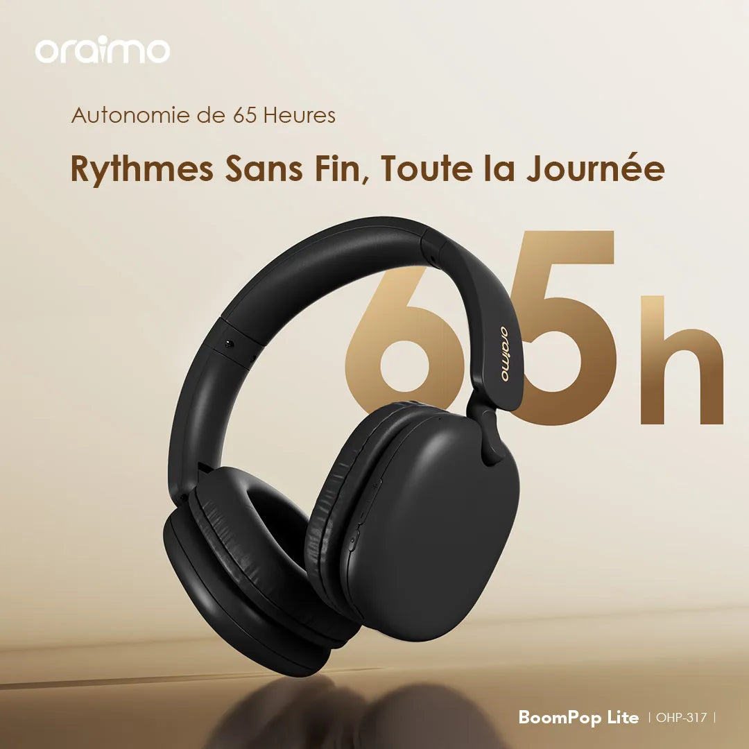 oraimo BoomPop Lite Écouteurs supra-auriculaires sans fil ENC