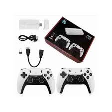 M22 Console de jeu rétro, bâton de jeu nostalgique sans fil avec sortie HDMI haute définition 4 K 1080 P, 52 émulateurs classiques, construit en 20000+ jeux, stick de jeu vidéo (M22-64